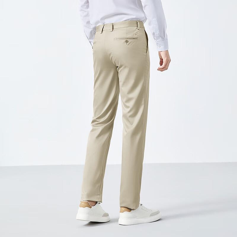 Qipai Men's Silk Blend Business Casual Long Pants