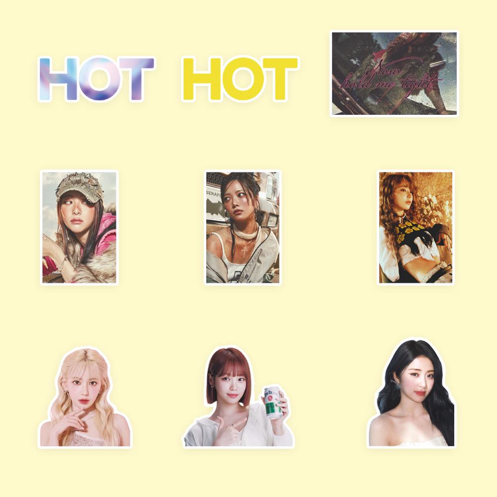 In Stock: LE SSERAFIM 'HOT' Album Graffiti Stickers - 95 Sheets, KPOP Girl Group Decor