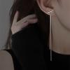 Cross Tassel Ear Line Women's Long Style Hanging New Style Trendy Temperament, High-end Feeling, Light Luxury Ear Accessories
