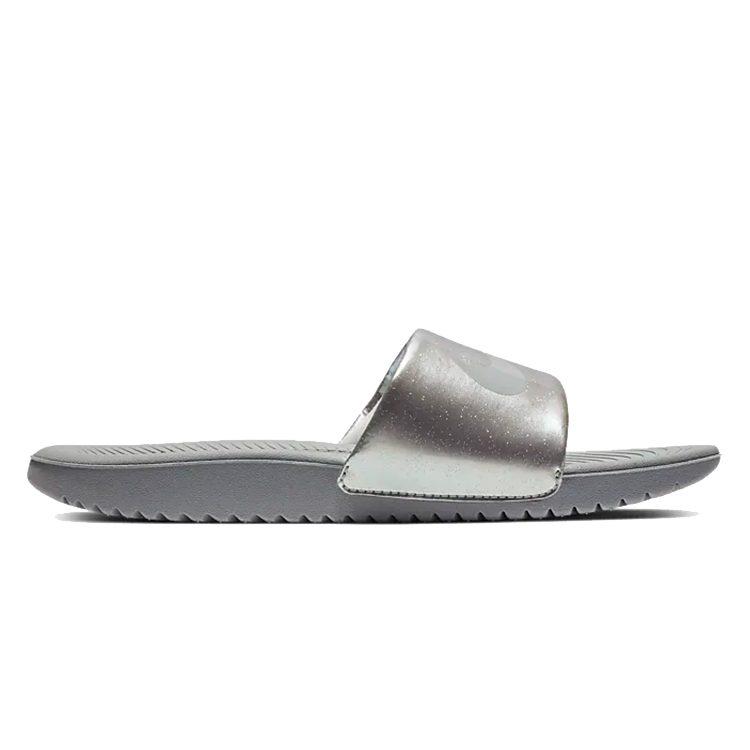 Nike Kawa EVA Slip Resistant And Breathable Kids' Slippers Silver Gray Kids' 819352-007