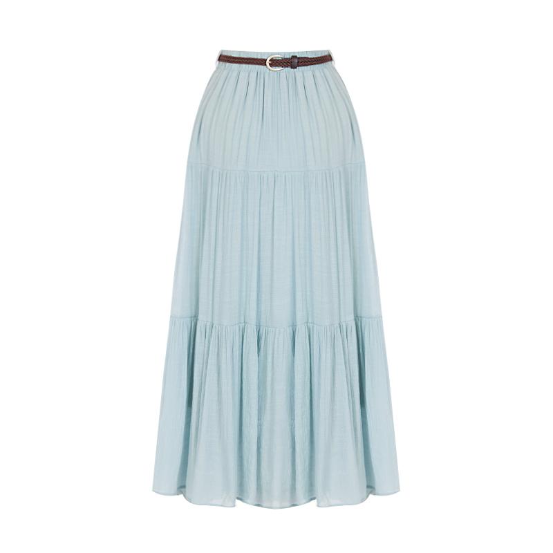TVIEW Summer Belted Tiered Skirt_V6B-Csk011