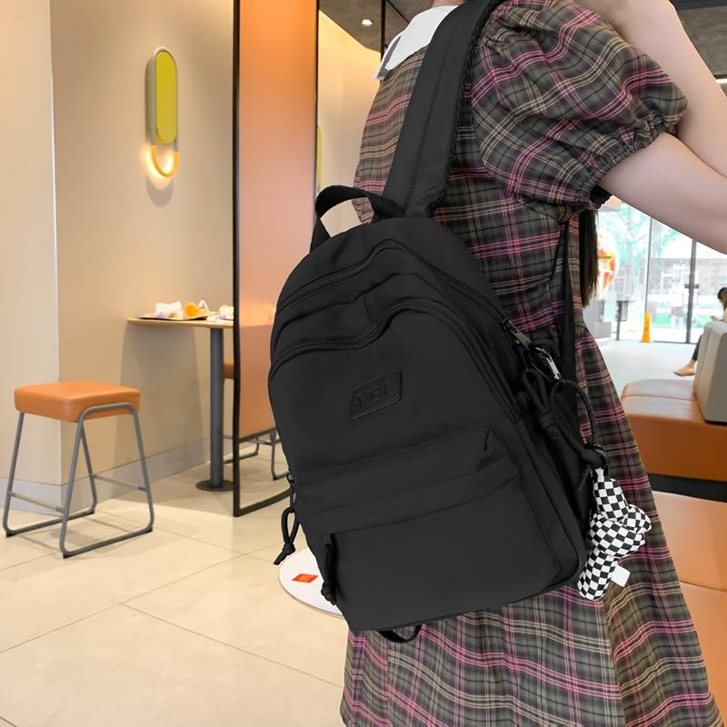 Studentský školní batoh Dámský jednobarevný batoh s velkou kapacitou