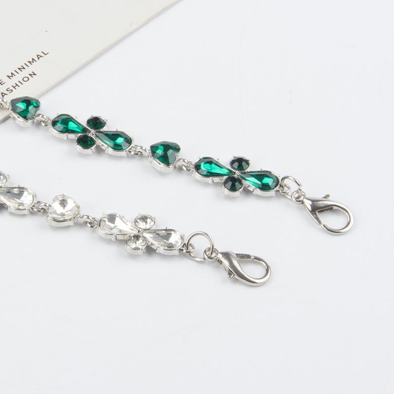 Small Fragrance Style Metal Waist Chain Women's Belt Fashionable Dress Decorative Rhinestone Ins Style Elegant and Versatile Women's Style