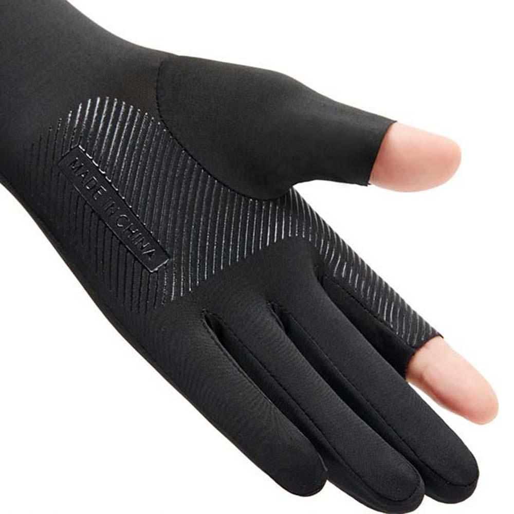 Sun Protection Half Finger Ice Sleeves Two Fingers with Exposed Anti-UV Arm Sleeves  For Women