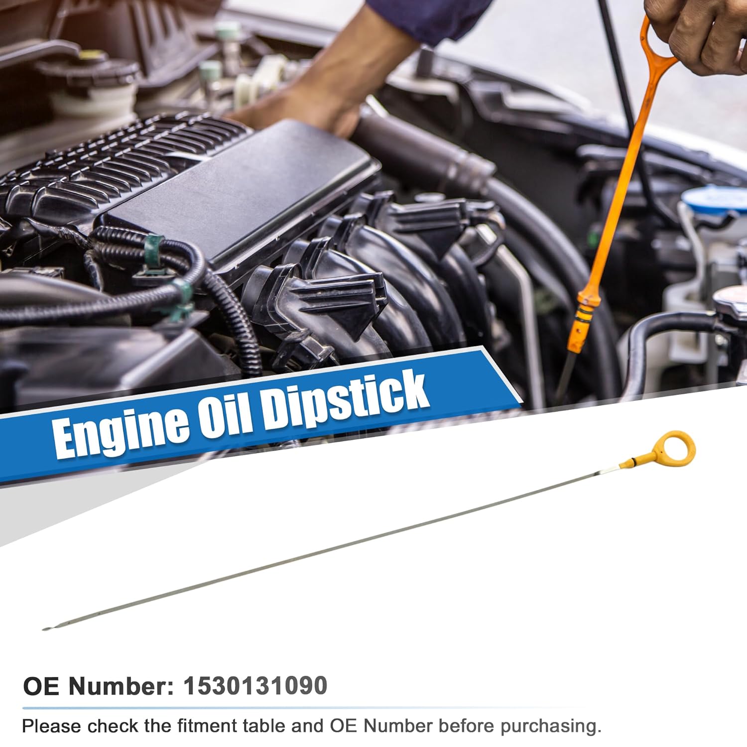 uxcell 1 Pcs Engine Oil Dipstick Engine Oil Fluid Level Dipstick for Toyota Sienna CE LE XLE 3.5L V6 Gas 2009 2010 No.1530131090