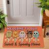Halloween Cat Welcome Mat Cozy Door Rug for Living Room Bedroom Entrance Hallway Durable Non Slip Floor Decor Gift Idea Foot Mat