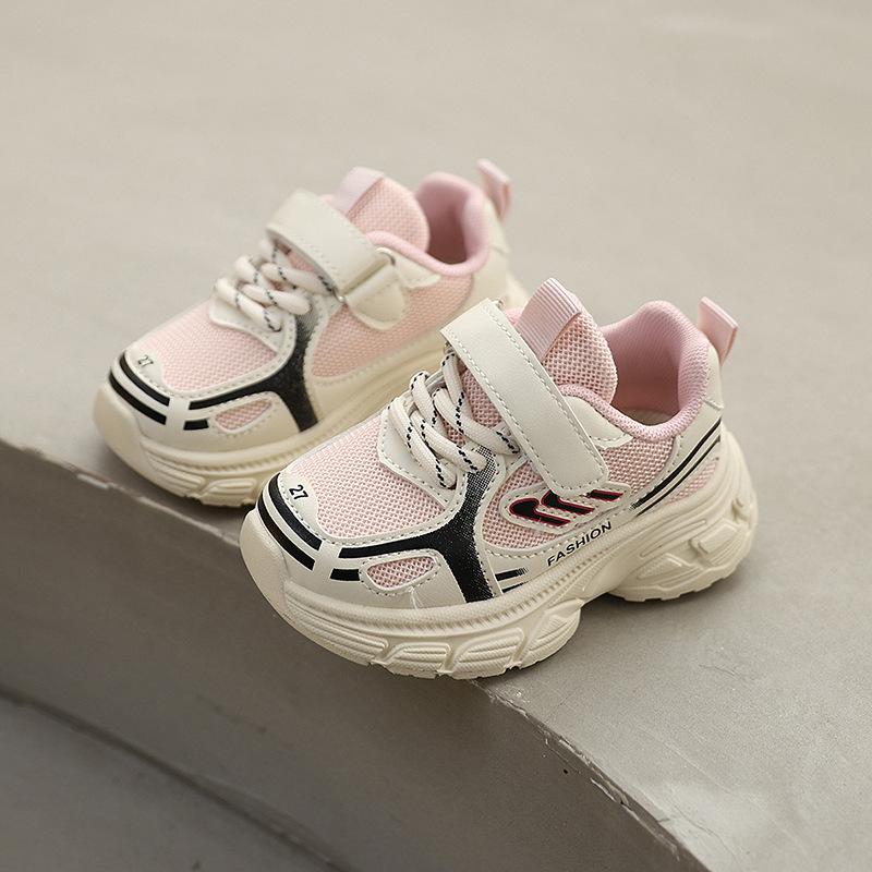 New Spring and Autumn Children's Casual Sports Shoes2026New Stylish Double-mesh Breathable Versatile Fashion Soft-soled Dad Shoes