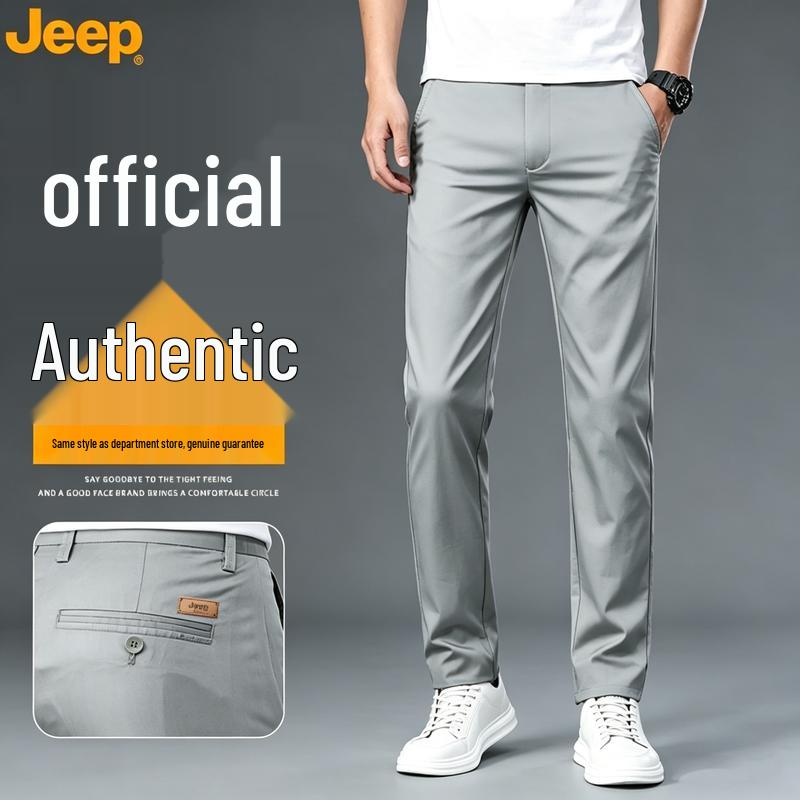 JEEP Men s Silk Blend Casual Straight-Leg Pants 29