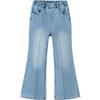 Balabala Girls' High-Waist Flared Denim Jeans