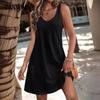 Casual Tank Dress with Pockets Summer Bohemian Beach Dresses Floral T-shirt Dresses for Women