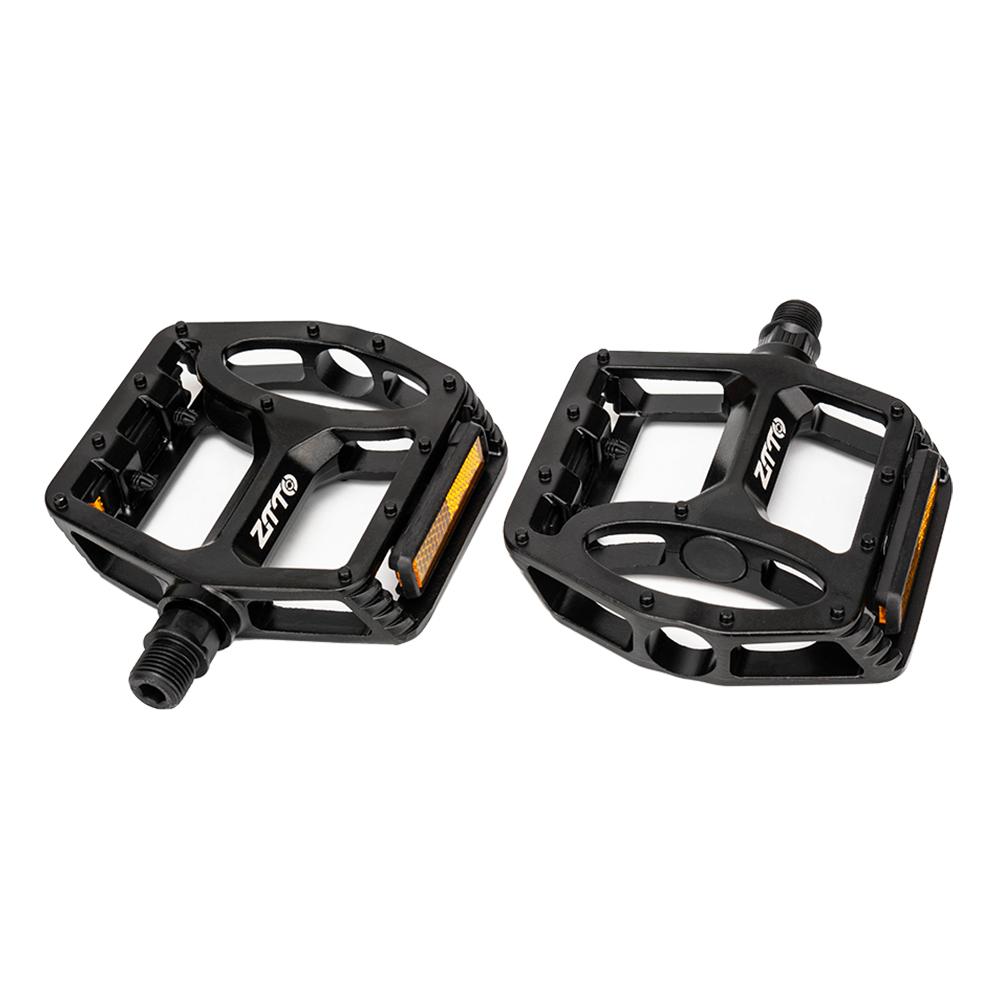 

ZTTO Flat Pedal Waterproof AM Enduro Road Bike DU Bushing Bearings 9/16 Thread durable Riding Accessory For Gravel MTB Bike B829 Black