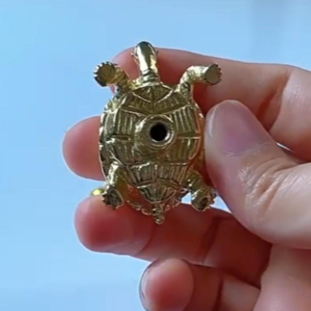 Retro Golden Coin Turtle Brass Handle Vintage Wardrobe Drawer Pulls Cabinet Door Knobs  Kitchen