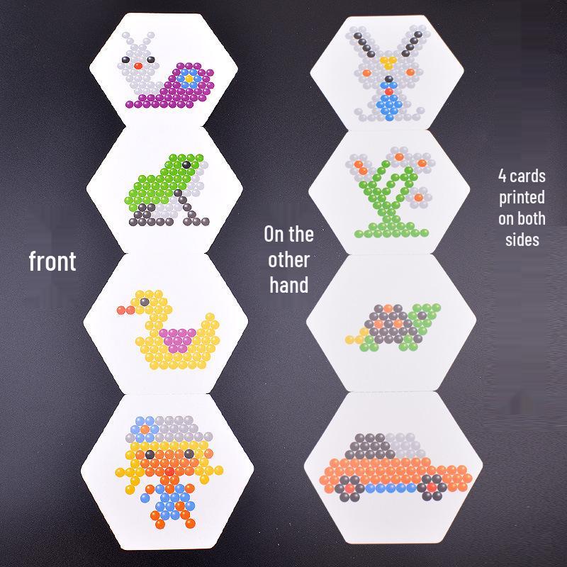 Children's DIY Water Fuse Beads Kit: Pegboard Template & Spray Tool for Drip Painting with Water-Soluble Beads