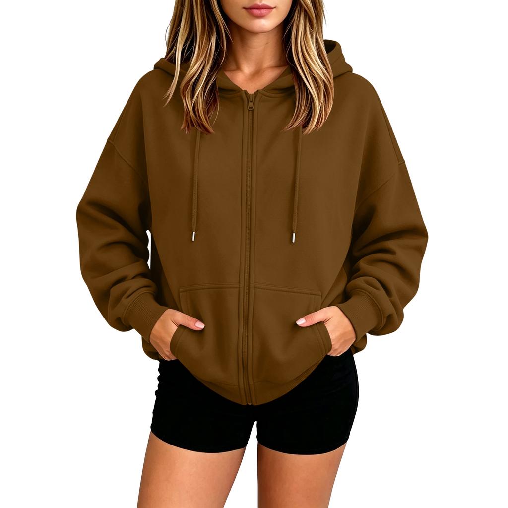 Women's Half Zip Pullover Hooded Sweatshirt for Fall Winter