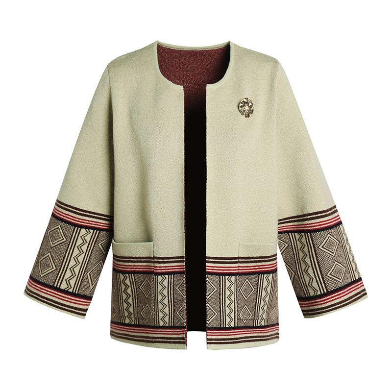 Spring Autumn Women's Knitted Cardigan Sweater Thin Loose Plus Size Knitted Cardigan Jacket Open-front Knitted Coat