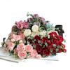 Silk Rose Artificial Flowers Peony Outdoor Garden Wedding Wreath Bridal Bouquet Valentine's Decora Home Room Table Gift Box Prop