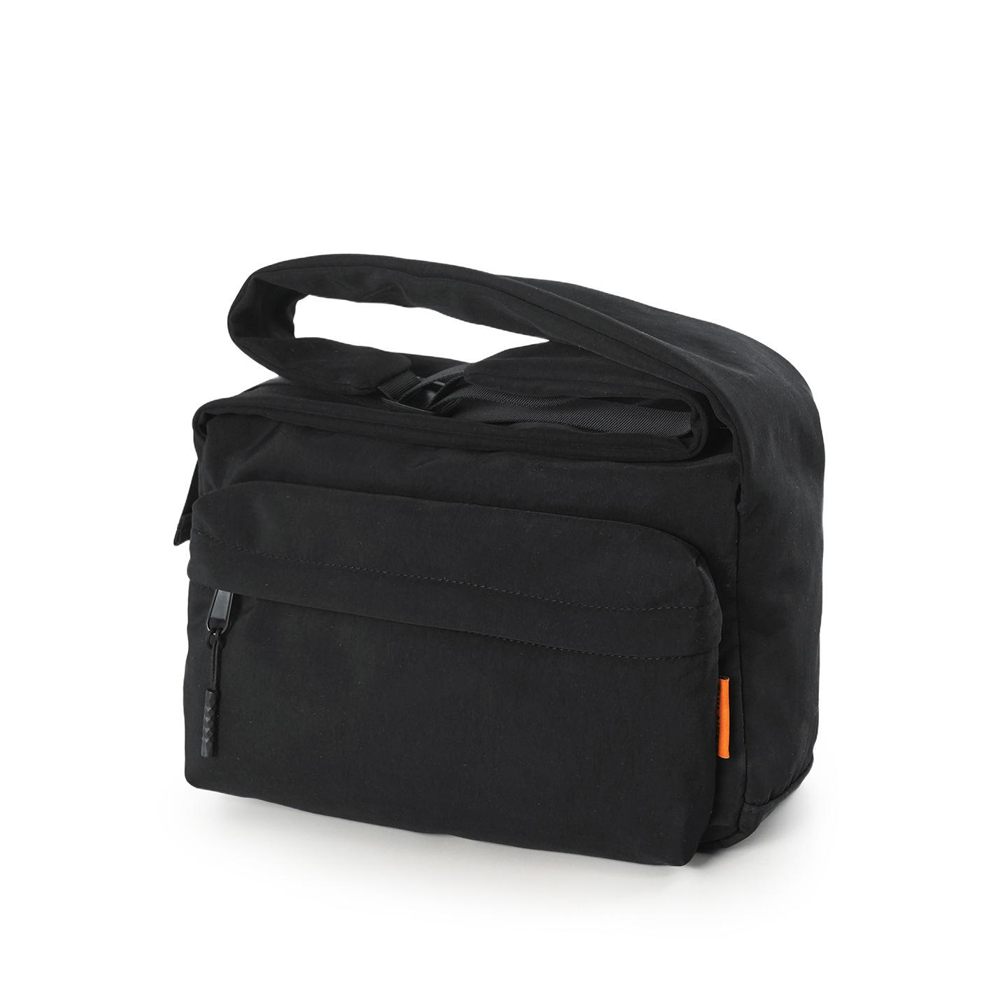 2025 new solid color shoulder messenger bag multi-pocket light casual men s and women s commuting versatile couple bag kettle bag