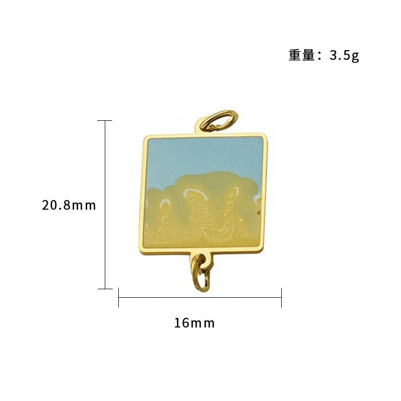 Personalized Small Fresh Stainless Steel Pendant Lucky Safety Bracelet Pendant, Handmade Diy Necklace Jewelry Accessories