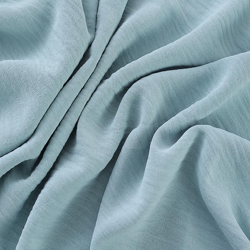 Solid Color Ice Silk Crepe Polyester Fabric, Soft and Micro-Elastic, Ideal for Robe and Hanfu Garments