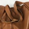 FURLA Leather Boston Handbag Brown Women’s Barrel Purse Bag(USED)