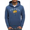 Valencia Spain Orange Print Mens Hoody Autumn Pocket Hoodies Multicolor Fleece Pullover All-Match Comfortable Male Hoodie