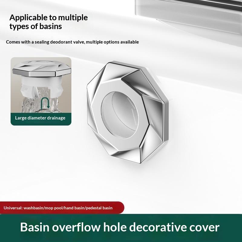 2Pcs Bathroom Basin Overflow Hole Cover Snap In Perforated Drain Insert Ideal for DIY Bathroom Sink Renovation Projects