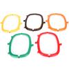 5Pcs Purse Frame Semicircle Candy Colors Curved Plastic DIY Bag Accessories 16cm