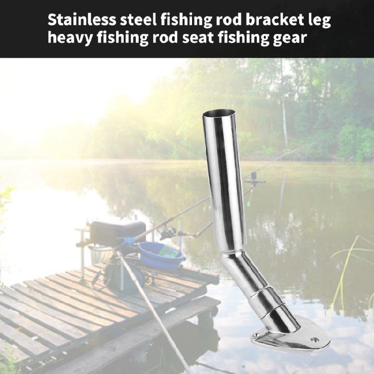 Foldable Rustproof Stainless Steel Fishing Rod Holder Deck Mount Rod Stand With Split Leg Design Strong Load Capacity