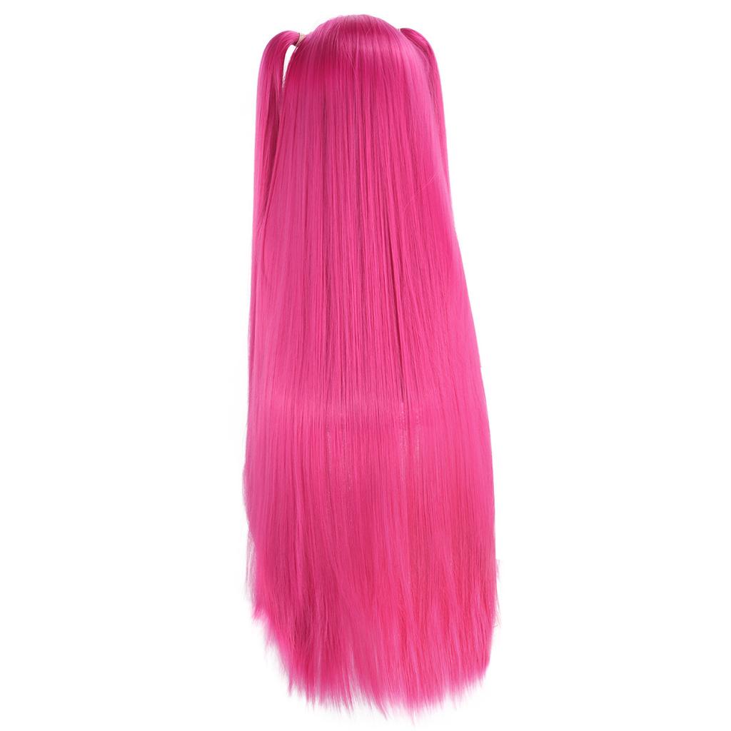 Demon Hunters Mira Cosplay Parykker 100cm Rosa Syntetisk Hår Halloween Fest Opptreden Parykk Kvinner Film Rollespill Tilbehør