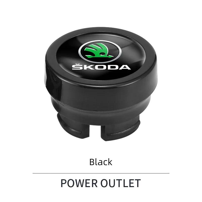 

Автомобильная наклейка 2025 Новое автомобильное устройство зажигания Внутренняя пылезащитная крышка Аксессуары Для Skoda Octavia Kodiaq Fabia Superb Karoq Yeti чёрный