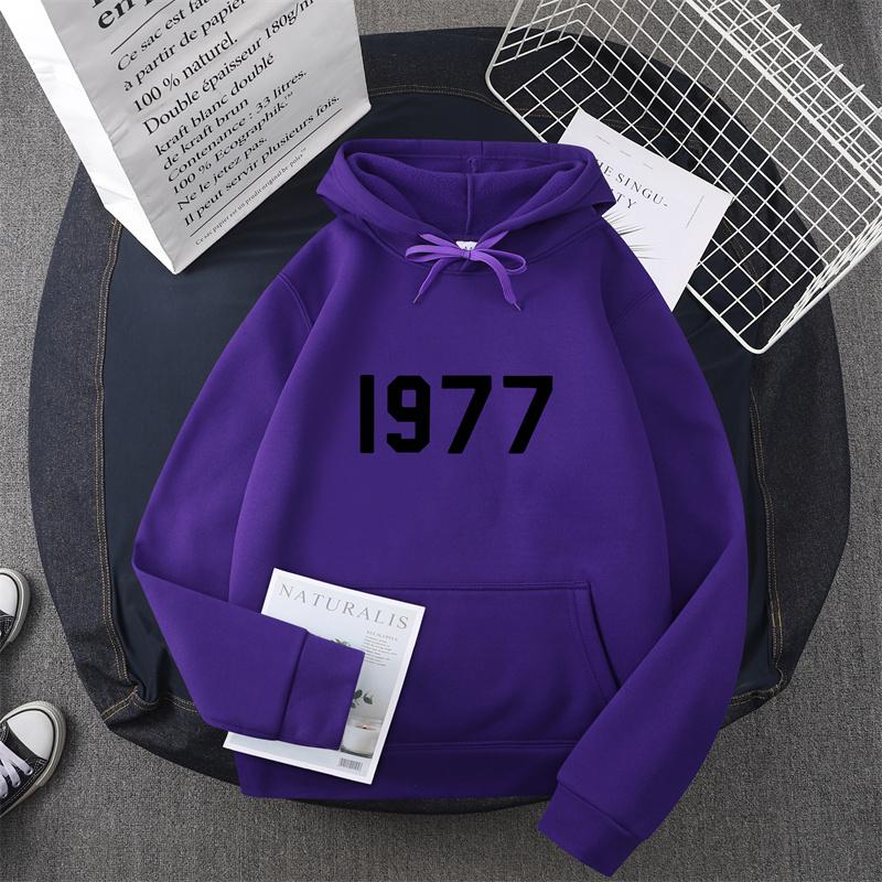 1977 New Men's and Women's Warm Fashion Hoodie Hip Hop Street Brand High Quality Hot Selling Men's and Women's Sports Hoodie