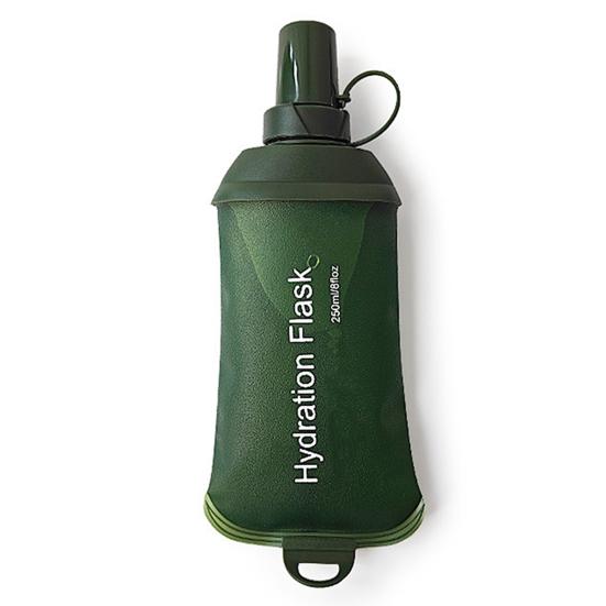 TPU Collapsible Soft Water Bottle Flask Food Grade BPA Free Leakproof Foldable Outdoor Sports Hydration Bottle