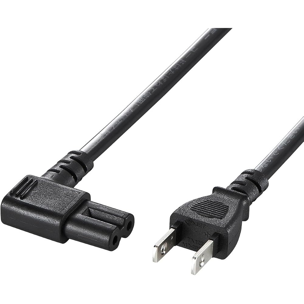 Sanwa Supply Power Cord (2P, L Type Connector) 1m KB-DM2L-1