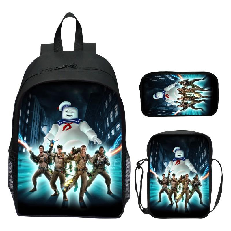 16 inch children's backpack set Ghostbusters elementary school backpack, toddler backpack, shoulder bag, pencil case