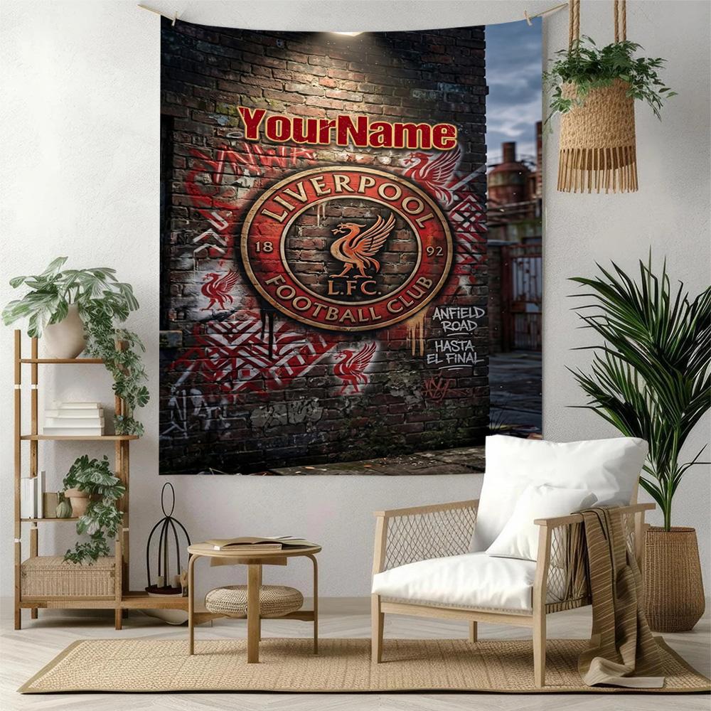 Liverpool Custom Your Name Wall Decor Tapestry Art For Pet Memorial Birthdaywedding Party Backdrop Family Gift