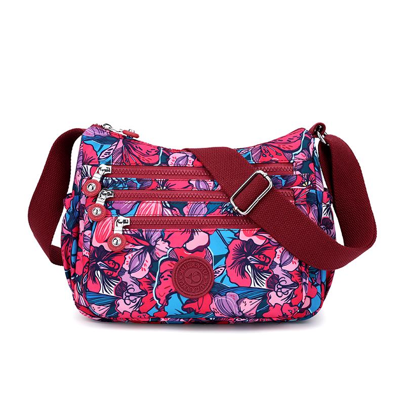 Women's Bag Printed Nylon Mother Bag Shoulder Bag Large Capacity Lightweight Crossbody Bag