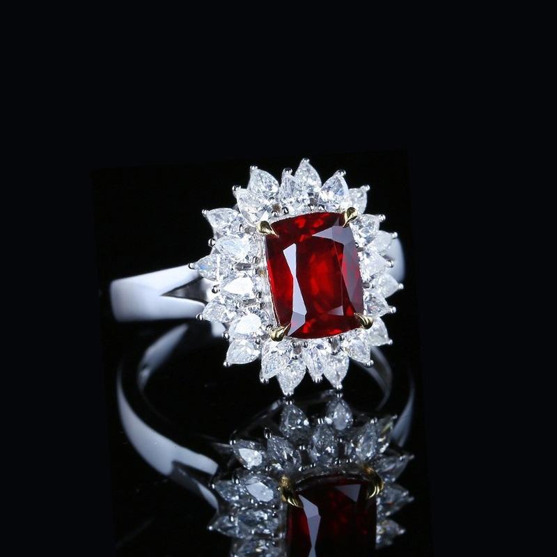 Lindon Classic Copper Alloy Zircon Ring Ladies Jewelry Wedding Promise Party Gift