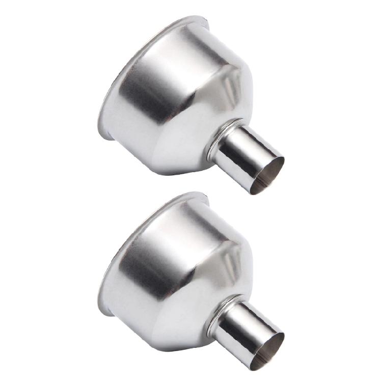 Pack of 2 Small Stainless Steel Funnel Small Design Camping Funnel Suitable for Transferring Oils Juices and Powders
