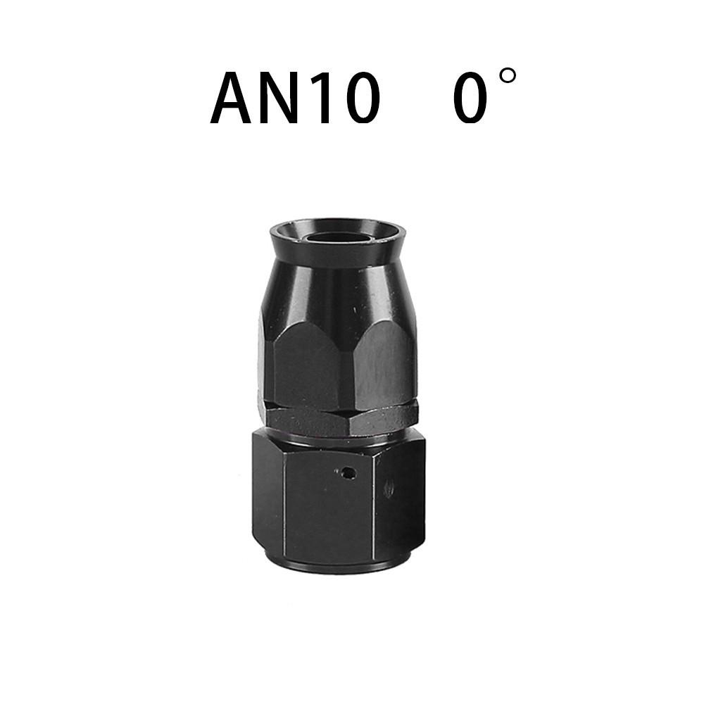 AN4/6/8/10/12 Straight 0°/45°/90°/120°/180° Degree PTFE Oil Fuel Swivel Hose End Fitting Oil Hose End Adaptor Kit Black