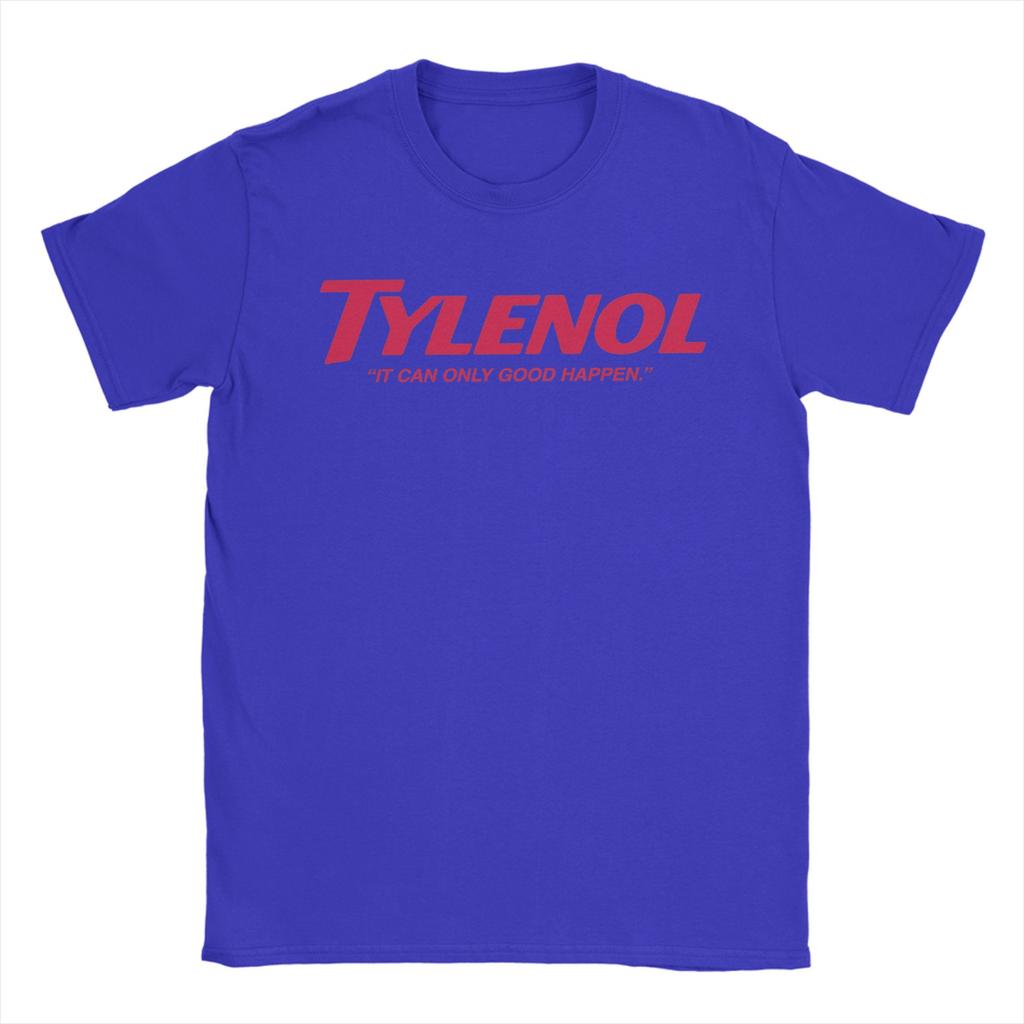 Herren Tylenols T-Shirt 100% Baumwolle Oberteile Vintage Kurzarm Rundhals T-Shirts Große Größen T-Shirts