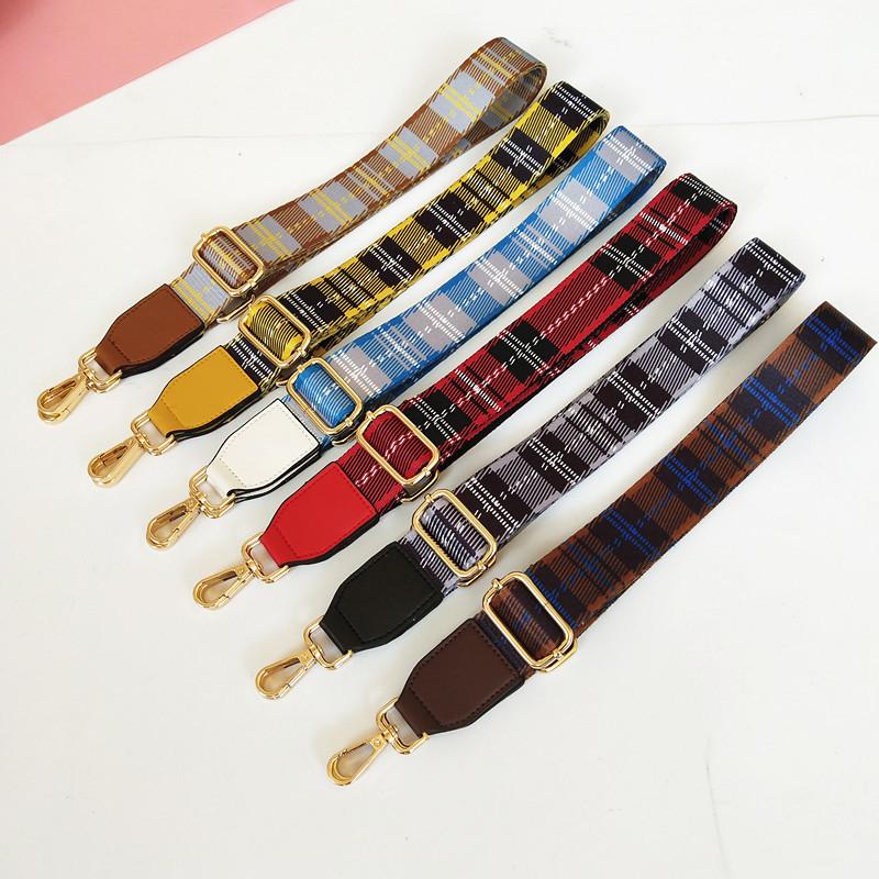 New Plaid Bag Strap Accessories Adjustable Single Shoulder Oblique Span Women's Bag Strap Extended Wide Bag Strap Accessories