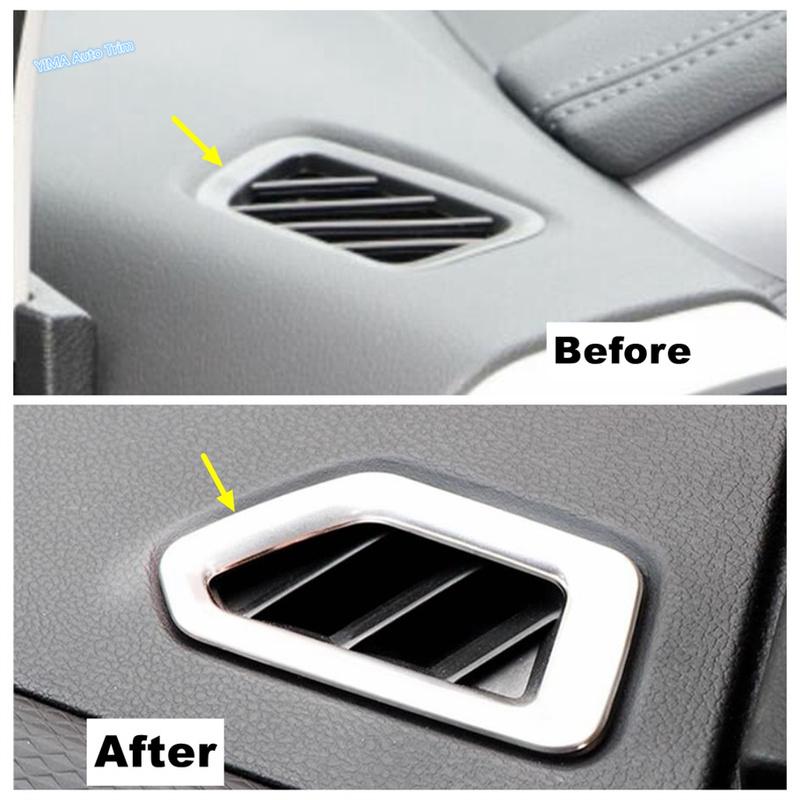 Car Silver Dashboard Air Outlet / Gear Shift Box / Window Lift Button Cover Trim Accessories For Geely Coolray sx11