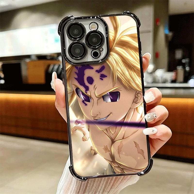 Seven D-Deadlys Sins Meliodas Phone Case For iPhone 15 16 17 Air 14 Pro Max 16E Plus 13 12 Mini Plating Anti-Fall Fundas
