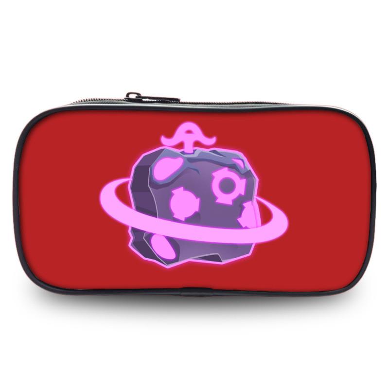 Durable Polyester Blox Fruits Roblox Pencil Case For Students With Large Capacity
