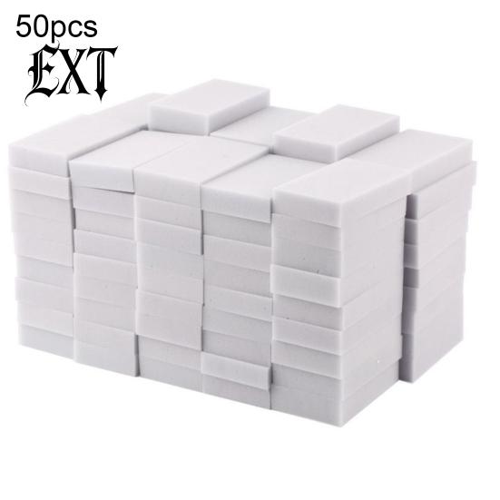 Kitchen 50Pcs Cleaning Sponge No Detergent Flexible Multi-purpose Scrub for Tools
