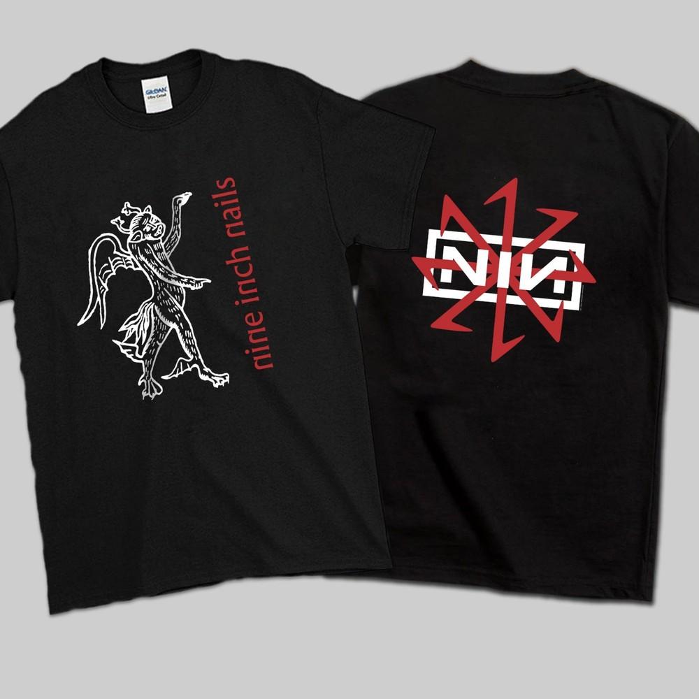 Vintage 1995 Nine Inch Nails Devil T-shirt short sleeve S-2XL Unisex T-Shirt XXXL
