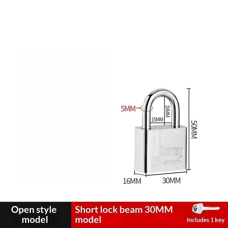 1 Pcs High Security Stainless Steel Keyed Alike Padlocks Cut Resistant Shackle For Gates Lockers Warehouse B