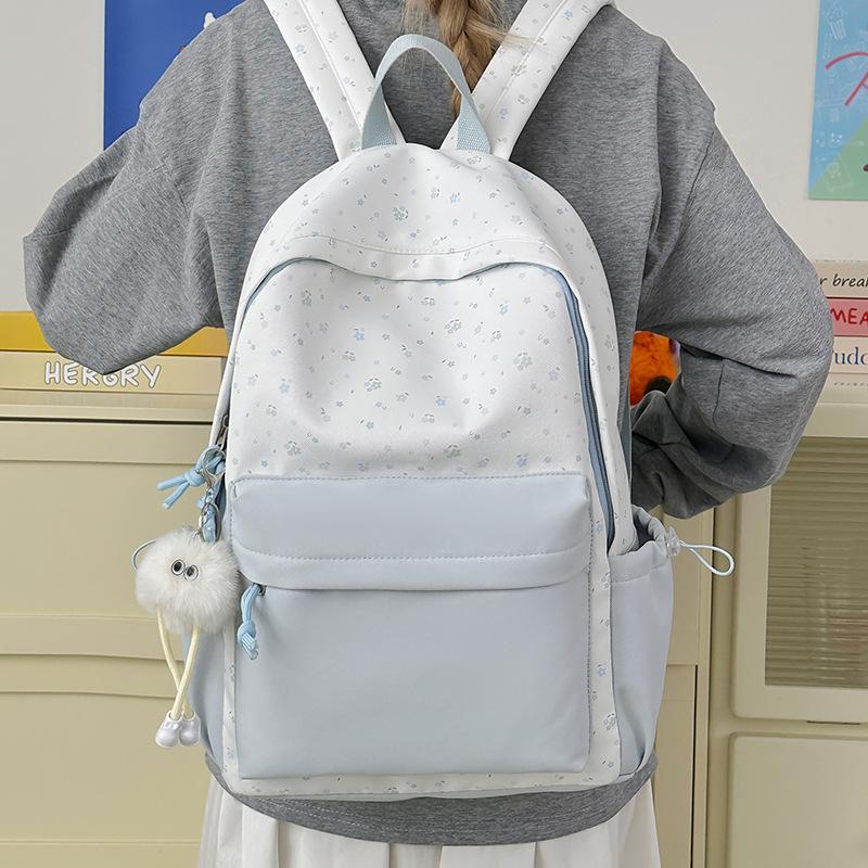 Schoolbag new Japanese ins wind backpack women's fresh and sweet girl schoolbag middle school student light commuter backpack