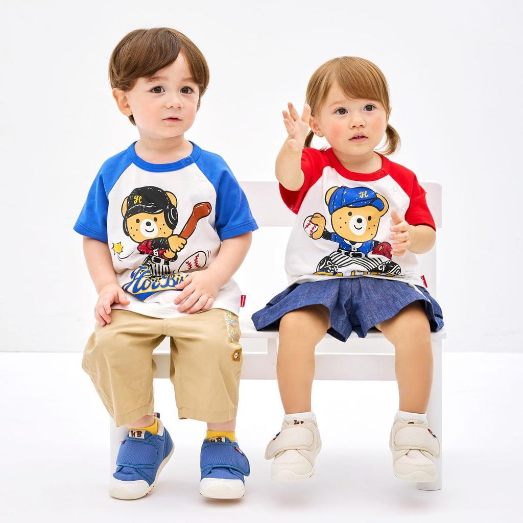 House Hot for boys and [Miki Biscuits] Short-sleeved T-shirt girls, baby, kids, children's clothing, blue, 110cm, 72-5205-142