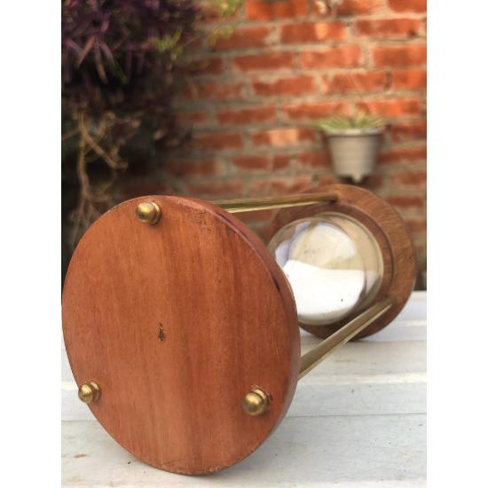 Antique Brass Wooden Sand Timer Vintage Nautical Hourglass 5 Minute, Sand Timer,Yellow,Pink, Sky Blue